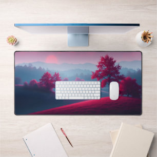 Dreample Purple Fall Forest Desk Mat - Mystical Au