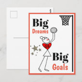 Dreams and Goals Netball Quote Briefkaart (Voorkant / Achterkant)