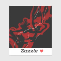 Dreams and Nightmares Abstract Red Black Fluid Art