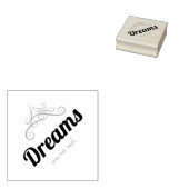 Dreams are not real 	rubberstempel (Gestempeld)