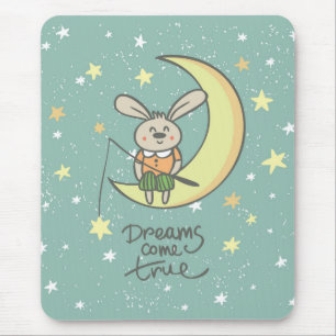 Dreams Come True Bunny on the Moon Muismat