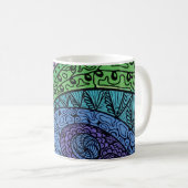 Dreams In Blue Abstract Coffee Mug (Devant droit)