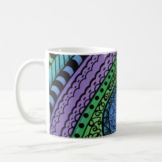 Dreams In Blue Abstract Coffee Mug (Gauche)