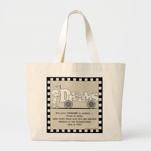 Dreams in Motion Grote Tote Bag (Voorkant)