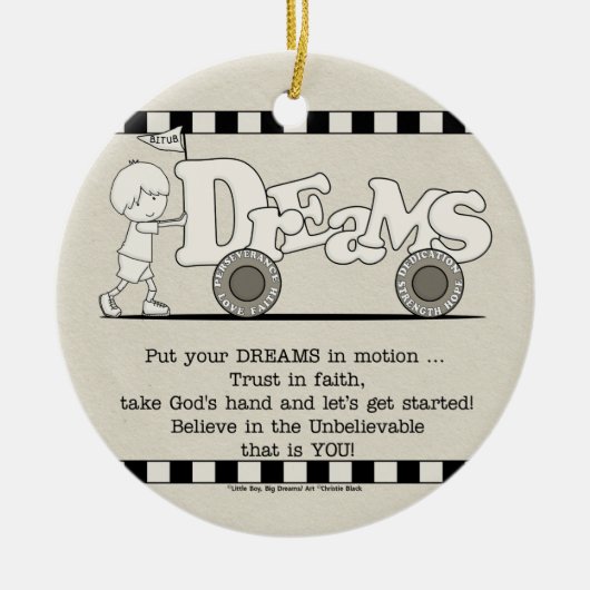 Dreams in Motion Keramisch Ornament (Voorkant)