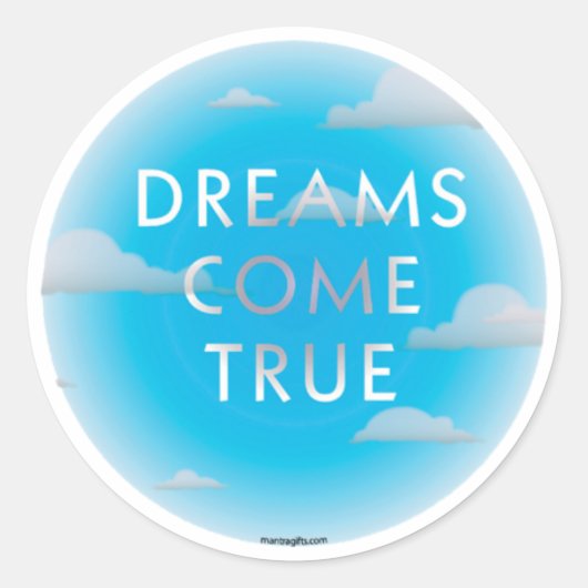 Dreams komen uit ronde sticker (Voorkant)