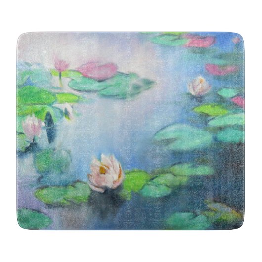 Dreams of Giverny, Glass Cutting Board Snijplank (Voorkant)