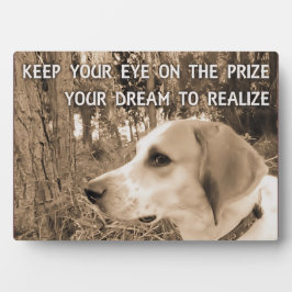 Dreams om Plaque te realiseren is dog Pawsitive Fotoplaat