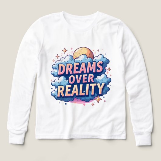 Dreams Over Reality – Cloud Aesthetic Design (Voorkant)