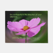 Dreams Quote Cosmos Flower Inspirerend Deurmat (Voorkant)