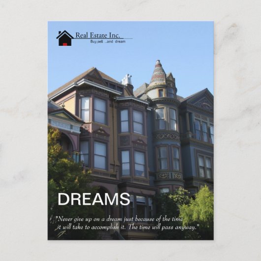 Dreams Real Estate briefkaart (Voorkant)