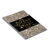 DREAMS REALLY DO COME TRUE Cahier Pailleté Or (Côté Droit)