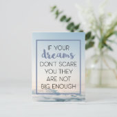 Dreams Scare You Quote Briefkaart (Staand voorkant)