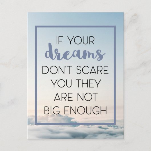 Dreams Scare You Quote Briefkaart (Voorkant)