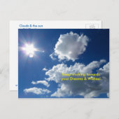 Dreams souhaite Nuages sun Carte postale (Devant / Derrière)