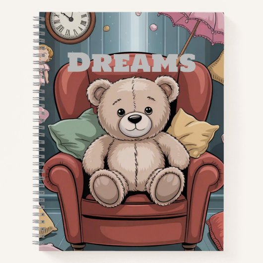 Dreams Teddy Bear Deluxe Carnet Spiral (Devant)