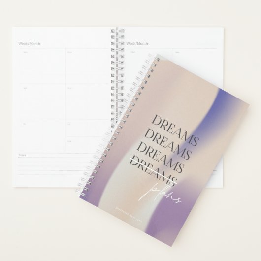 Dreams to Plans Personalized Gradient Planner (Devant avec enveloppe)