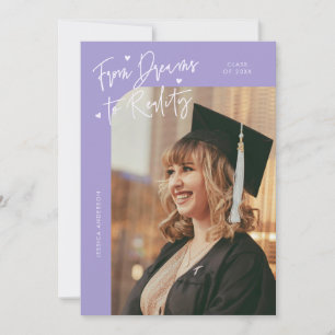 Dreams to Reality Photo Courbe Carte Lilac Grad