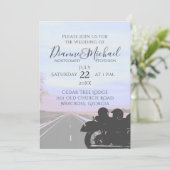 Dreams van de Open Road Motorcycle Wedding Kaart (Staand voorkant)