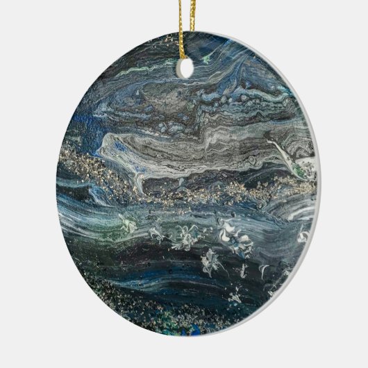 Dreams van het abstracte schilderij Ocean'20 Keramisch Ornament (Links)