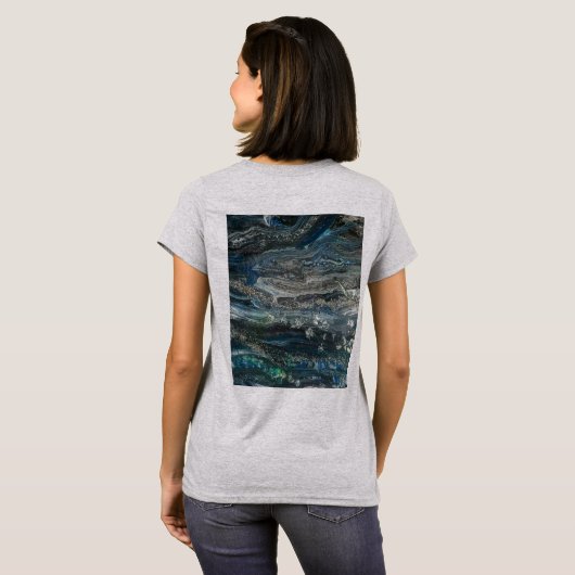 Dreams van het abstracte schilderij Ocean'20 T-shirt (Achterkant volledig)