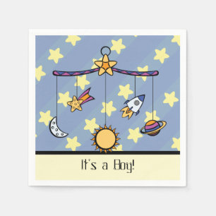 Dreams van Space Mobile Baby shower Napkins Servetten