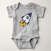 Dreams van Space Rocket Ship Baby-pak Romper (Voorkant)