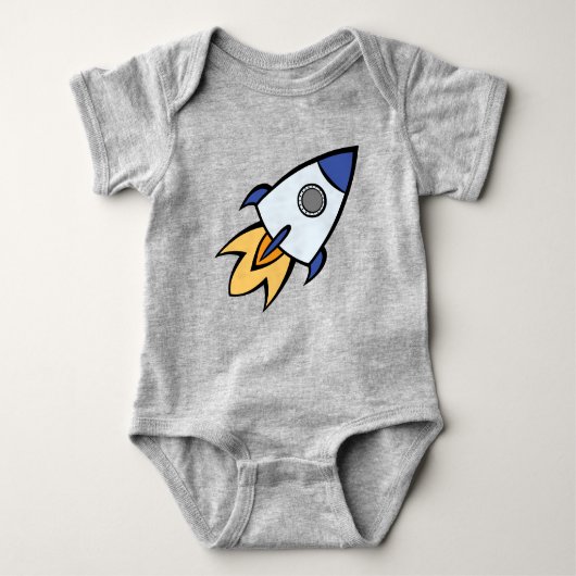 Dreams van Space Rocket Ship Baby-pak Romper (Voorkant)