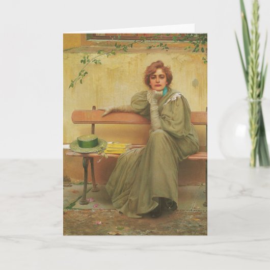 Dreams van Vittorio Matteo Corcos 1896 Kaart (Voorkant)