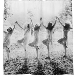 DREAMS-vrouw, pagan, spiritueel, dans, wil Douchegordijn