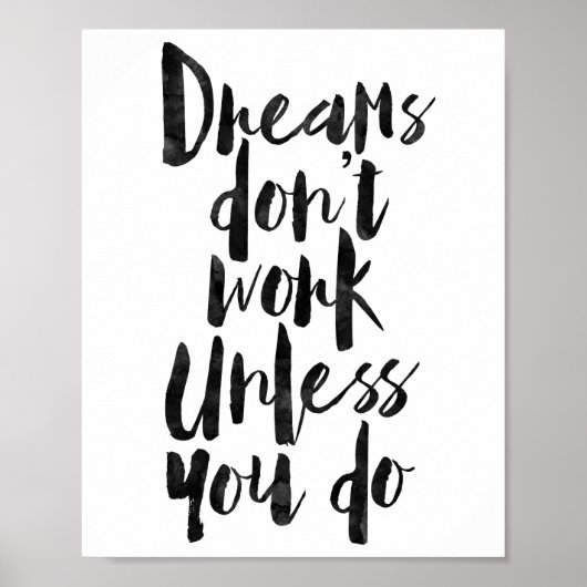 Dreams werken alleen als je dat doet poster (Voorkant)