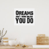 Dreams werken niet poster (Keuken)