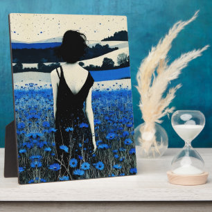 Dreamscape Blauwe Wildebloemen Veld Muurkunst – Mo Fotoplaat