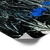 Dreamscape Blauwe Wildebloemen Veld Muurkunst – Mo Poster (Hoek)