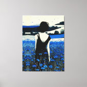 Dreamscape Blue Champ de Fleurs Sauvages Art Mural (Recto)