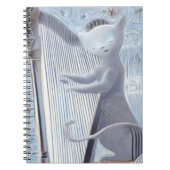 Dreamscape Cat Harp – Notebook Notitieboek (Voorkant)