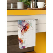 Dreamscape Garden: Abstracte Waterverf bloemen Theedoek