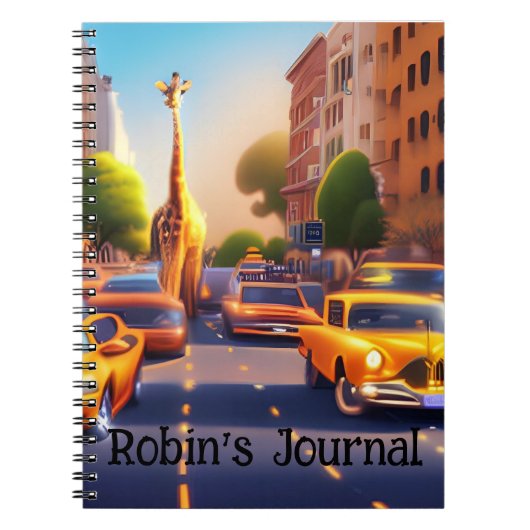 Dreamscape Giraffe en ville avec Carnet voitures (Devant)
