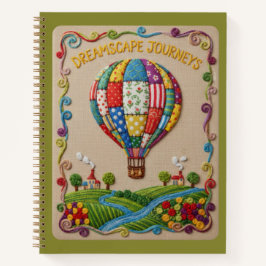 Dreamscape Journeys Embroidered Hot Air Balloon Notitieboek