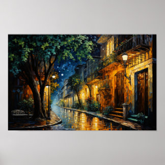 Dreamscape Olieverfschilderij Serie Happy Homes🌆 Poster