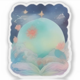 Dreamscape Open Boek Universum Sticker