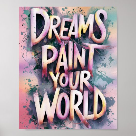 Dreamscape-typografie Poster (Voorkant)