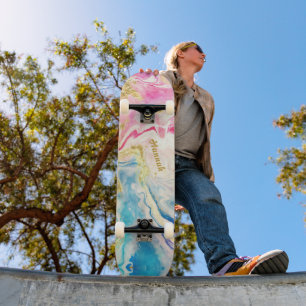 Dreamsicle Swirl gepersonaliseerd Skateboard
