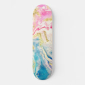 Dreamsicle Swirl gepersonaliseerd Skateboard (Voorkant)