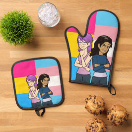 DreamsIntoRealityComics Just The 2 of Us Hoesje Ar Ovenwant & Pannenlap Set