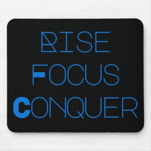 Dreamtech_Inc: Rise, Focus, Conquer Desk Mats Muismat (Voorkant)
