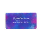 Dreamweaver Abstracte wolken in Roze Paars en Blau Etiket (Voorkant)