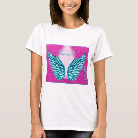 "Dreamweaver Angelic Wings and Halo" T-shirt (Voorkant)