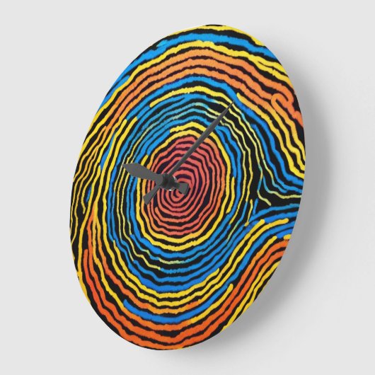 Dreamweaver Australian Aboriginal Design #2 Grote Klok (Hoek)