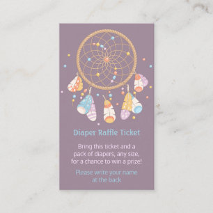 Dreamweaver Baby shower Diaper Raffle Ticket Informatiekaartje